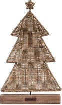 Rustic Rattan Flat Christmas Tree