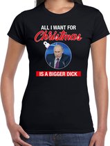 Putin All I want for Christmas fout Kerst shirt - zwart - dames - Kerst  t-shirt / Kerst outfit M