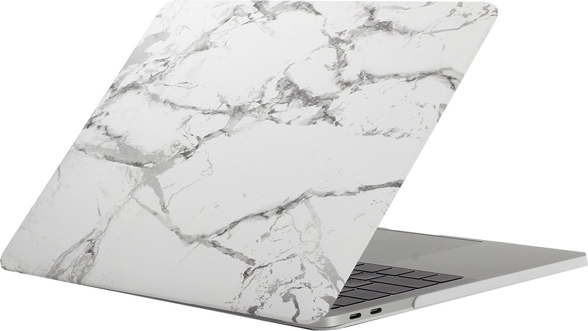 Macbook pro 13 inch retina 'touchbar' case van By Qubix - Marmer (Marble) grijs - Alleen geschikt voor Macbook Pro 13 inch met touchbar (model nummer: A1706 / A1708) - Eenvoudig te bevestigen macbook