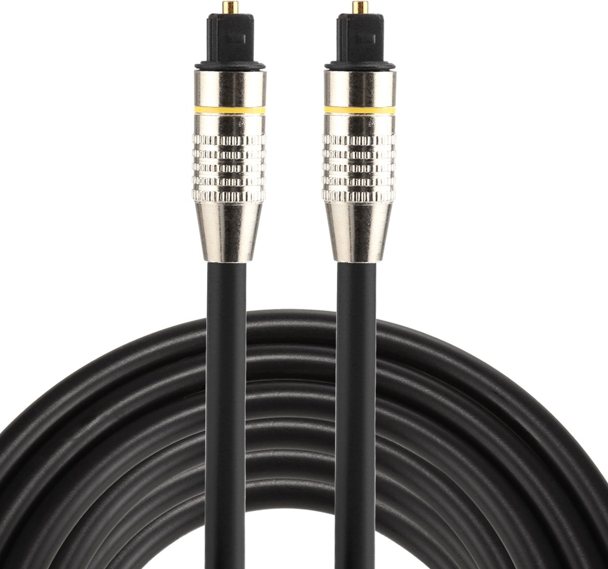 By Qubix - ETK Digital Optical kabel 5 meter - toslink audio male to male - Optische kabel nickel series - zwart audiokabel soundbar