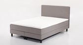 Beddenreus box Alaska vlak met gestoffeerd matras - 160 x 200 cm - lichtgrijs