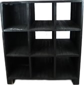 Tv meubel - display wood 78x118x136cm - black - 78x118x136