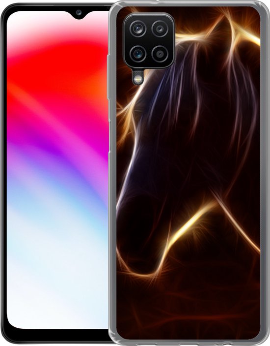 Coque Samsung Galaxy A12 - Cheval - Contour - Léger - Siliconen