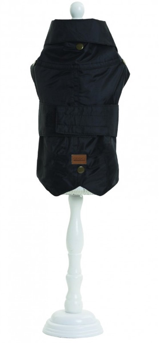 Croci - Hondenjas - Regenjas - Montreal - Kleur: Zwart - Ruglengte: 80 cm