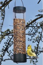 Decopatent® Vogelvoederhuis - Vogelvoerstation - Kunststof - Hangende Vogels Voeder Silo met 2 zitstokken - Vogelvoer voor Buitenvogels