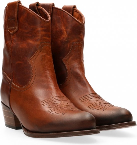 kooi cijfer Ongemak Dr. Adams - Korte Western Laars - Cognac - 39 | bol.com