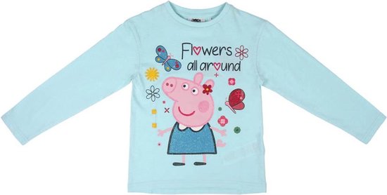 Peppa Pig - Longsleeve - Meisje - Mint Groen