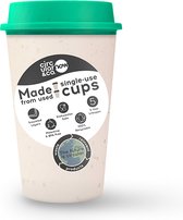 NOW Cup herbruikbare koffiebeker crème/mint 12oz/340ml