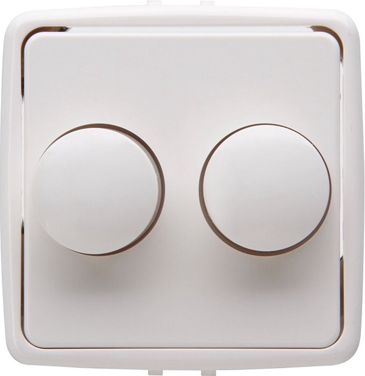 Kopp Rivo - Afdekking voor duo dimmer (helder wit)