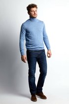 River Woods Slim fit trui met rolkraag in blauw