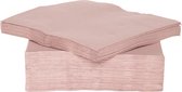 80x serviettes de table de qualité luxe rose poudré / vieux rose 38 x 38 cm - Fournitures de fête à Thema décoration de table serviettes jetables