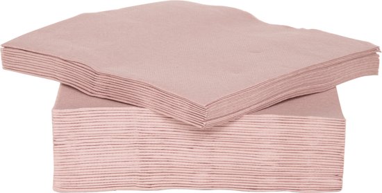 80x serviettes de table de qualité luxe rose poudré / vieux rose 38 x 38 cm  -... | bol.com
