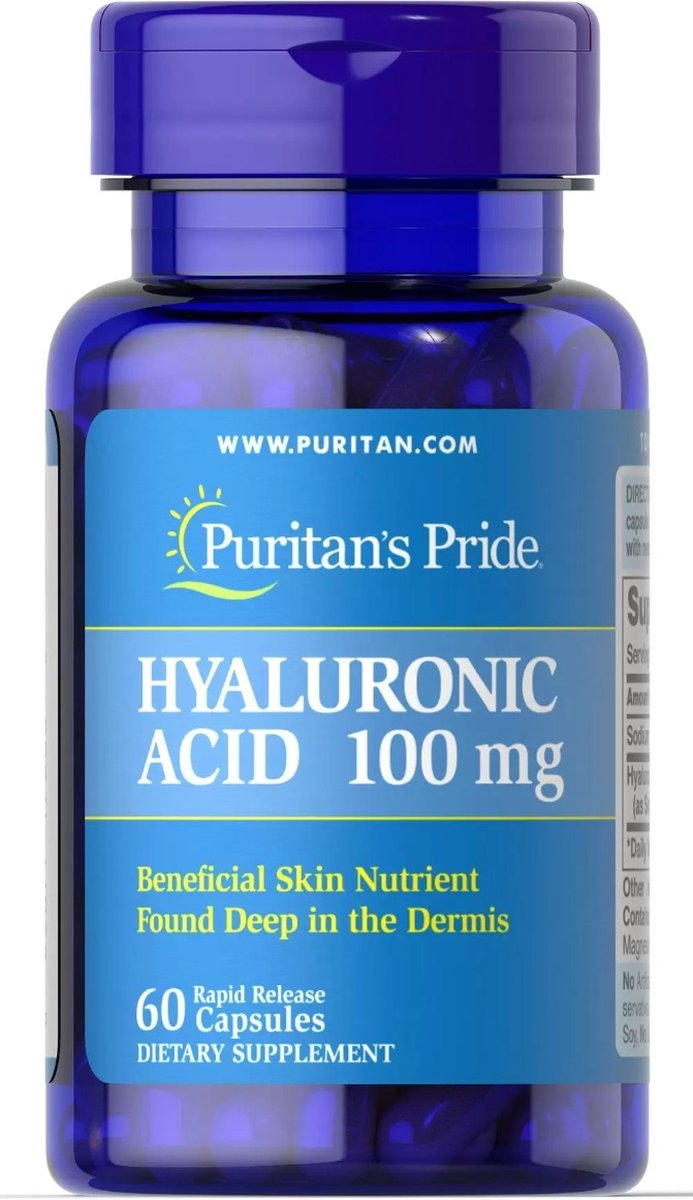 Puritan's pride Hyaluronic Acid 100 mg - 60 capsules