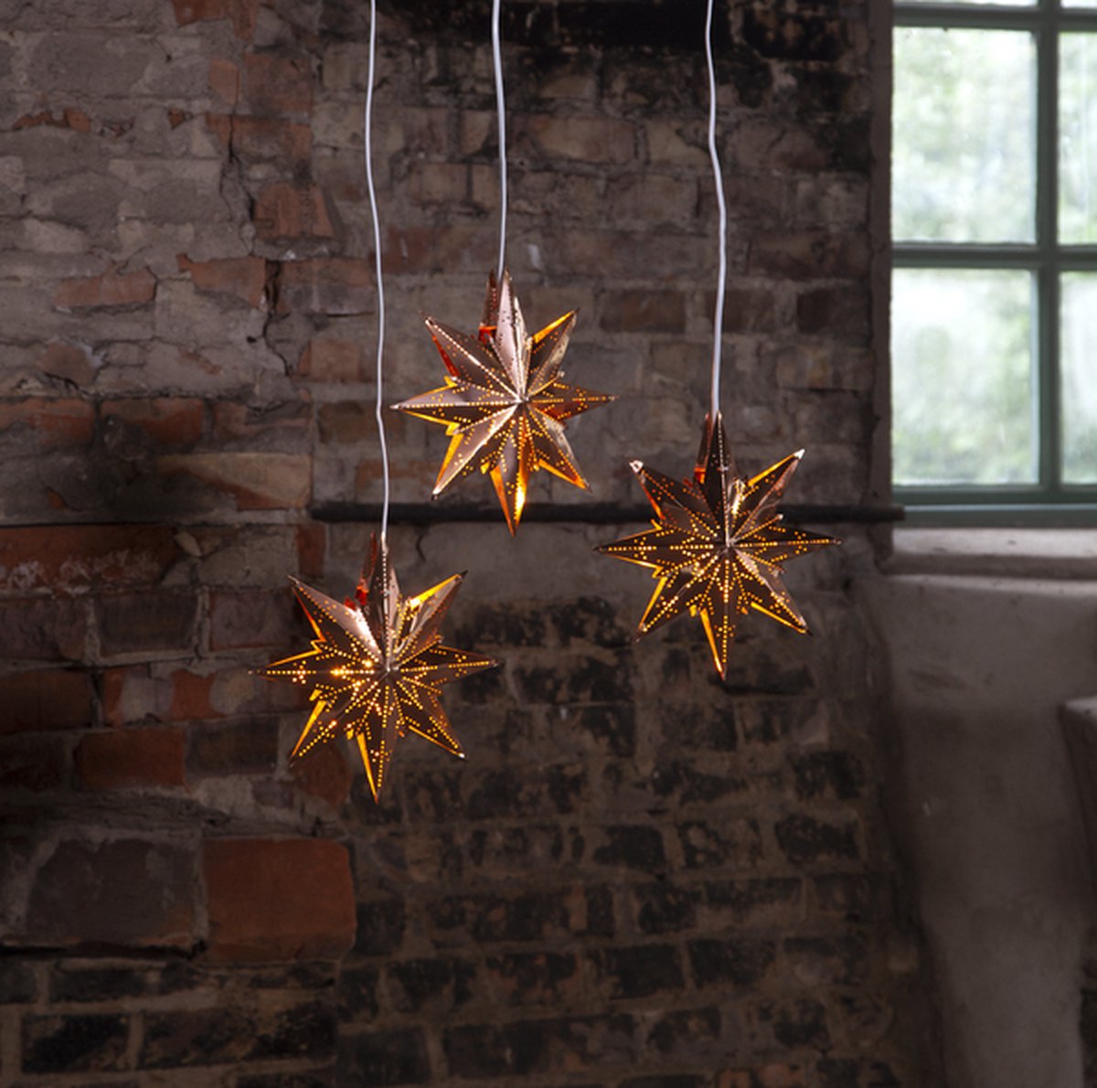 Star Trading Metalen Kerstster - 25cm Koper