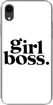 Geschikt voor iPhone XR hoesje - Spreuken - Girl boss - Quotes - Siliconen Telefoonhoesje