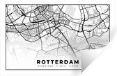 Muurstickers - Sticker Folie - Kaart - Nederland - Rotterdam - 120x80 cm - Plakfolie - Muurstickers Kinderkamer - Zelfklevend Behang - Zelfklevend behangpapier - Stickerfolie