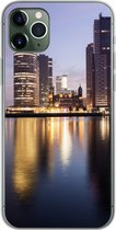 Geschikt voor iPhone 11 Pro Max hoesje - Rotterdam - Water - Wolkenkrabber - Siliconen Telefoonhoesje
