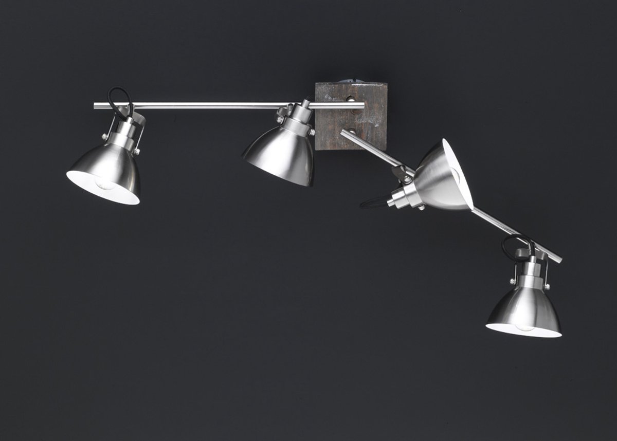 Trio Leuchten  - Plafondlamp Klassiek - Bruin  - H:0cm - E14 - Voor Binnen - Metaal - Plafondlampen - Slaapkamer - Kinderkamer - Woonkamer - Plafonnieres