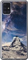 Geschikt voor Samsung Galaxy A52 5G hoesje - Bergen - Sterren - Heelal - Jongens - Meisjes - Kinderen - Siliconen Telefoonhoesje