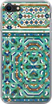 Geschikt voor iPhone SE 2020 hoesje - Een traditionele Marokkaanse mozaïekdecoratie - Siliconen Telefoonhoesje