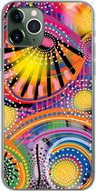 Geschikt voor iPhone 11 Pro hoesje - Vormen - Kunst - Patronen - Psychedelisch - Siliconen Telefoonhoesje