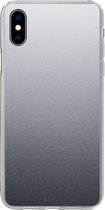Geschikt voor iPhone Xs Max hoesje - Aluminium print - Metaal - Grijs - Siliconen Telefoonhoesje