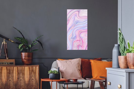 Stickers Stickers muraux - Marbre - Couleurs - Pastel - 40x80 cm - Feuille adhésive