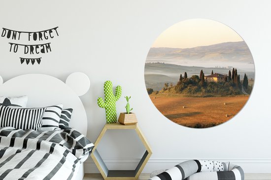 Cercle Mural - Cercle Mural Intérieur - Toscane - Paysage - Italie - ⌀ 150 cm - Décoration murale - Peintures Ronds