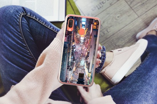 Coque Samsung Galaxy A20e - Vue de dessus de Times Square à New York - Siliconen