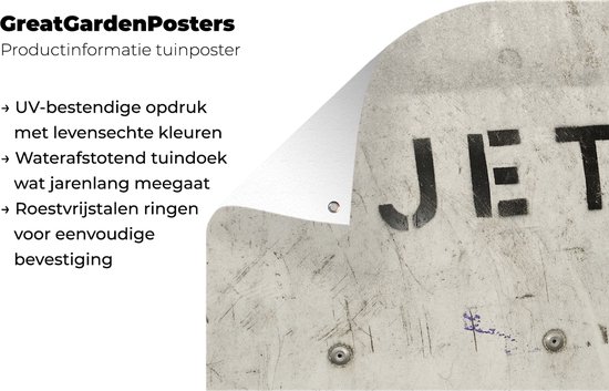 Schuttingposter Quotes - Je t'aime - Ik hou van jou - Frans - Liefde - 200x100 cm - Tuindoek