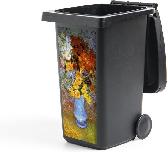 Container sticker Vaas met madeliefjes en anemonen - Vincent van Gogh - 38x80 cm - Kliko sticker
