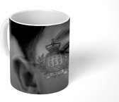 Mok - Vlag van San Marino - zwart wit - 350 ML - Beker
