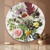 Artistic Lab Poster - Muurcirkel Bouqet Flowers Round Plexiglas - Multicolor
