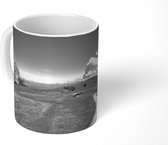Mok - Alpe di Siusi - Zwart - Wit - Pad - 350 ML - Beker