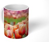 Mok - De oranje tulpen in het voorjaar - 350 ML - Beker