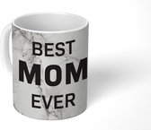 Mok - Koffiemok - Spreuken - Quotes Best Mom Ever - Marmer - Moederdag - Mam - Mokken - 350 ML - Beker - Koffiemokken - Theemok - Mok met tekst