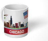 Mok - Skyline - Banner - Chicago - Wit - 350 ML - Beker