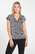 Cassis - Female - T-shirt in tricot met een geometrische print  -
