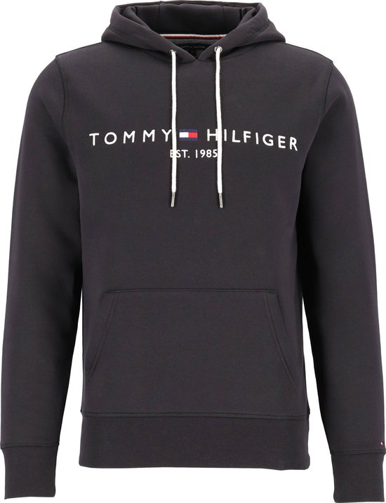 Tommy Hilfiger Core Tommy logo hoody - regular fit heren sweathoodie -  zwart - Maat: M | bol.com