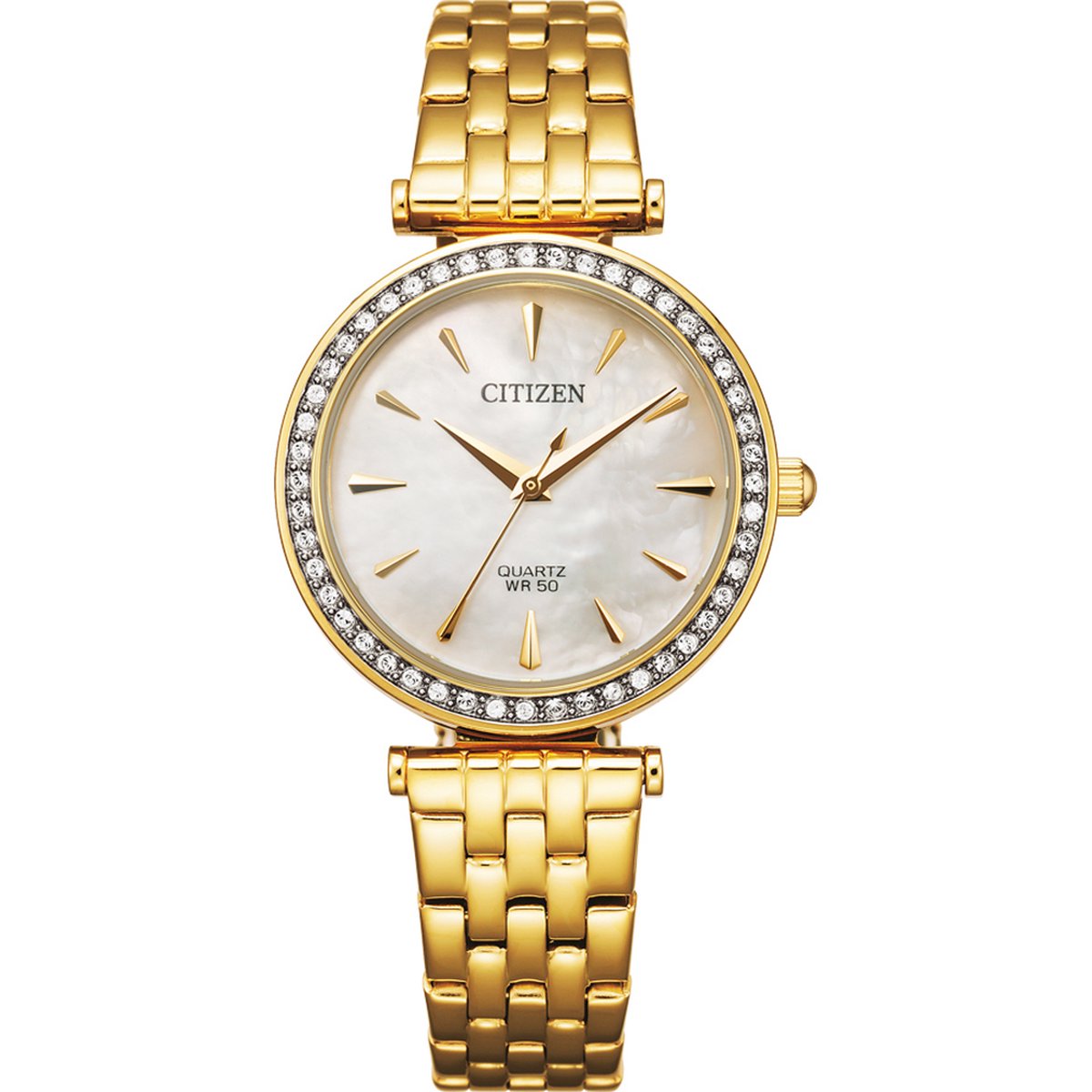 Citizen Horloge - Citizen dames horloge - Goud - diameter 30 mm - goud gecoat roestvrij staal