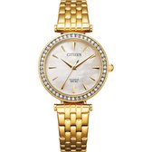Citizen  Horloge - Citizen dames horloge - Goud - diameter 30 mm - goud gecoat roestvrij staal