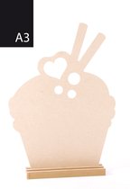 Vaessen Creative MDF - op standaard cupcake