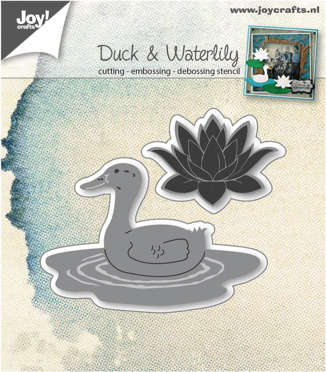 Joy!Crafts Stencil - Stans-embos-debosmal Eend & Waterlelie
