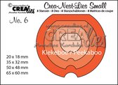 Crealies Crea-Nest-Lies kleine snijmallen - no.6 Kiekeboe ro