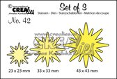 Crealies Set van 3 snijmallen - no.42 Sterren