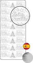 Vaessen Creative Sticker - 10x23cm - 10st - zilver feliz navidad