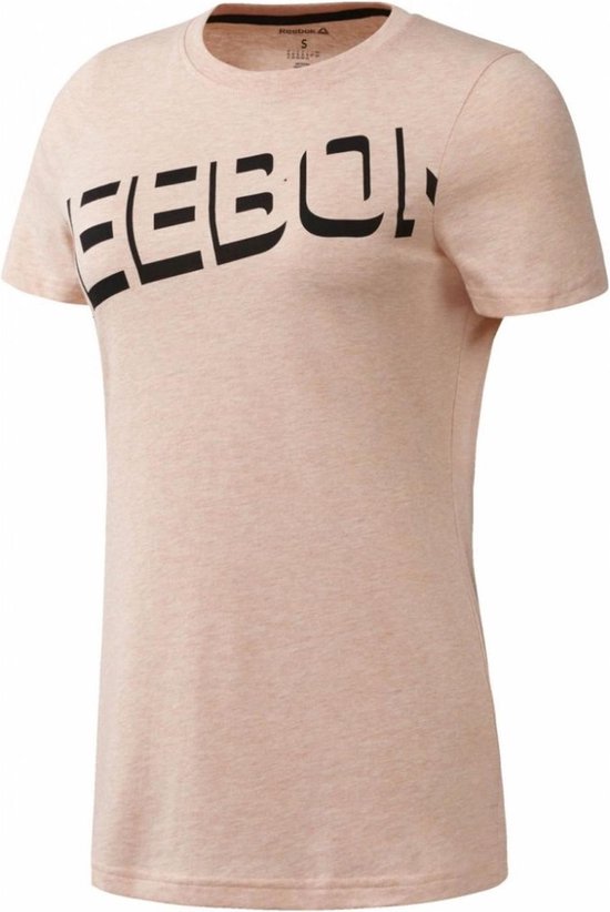 T-shirt Reebok Wor Cs Tee W Femme Rose 2XS