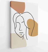 Abstract Plant Art-ontwerp voor prints, omslag, behang, minimale en natuurlijke moderne kunst aan de muur. 3 - Moderne schilderijen – Verticaal – 1843010506 - 40-30 Vertical