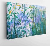 Onlinecanvas - Schilderij - Kunstenaars Olieverf Veelkleurige Abstracte Achtergrond Art Horizontaal Horizontal - Multicolor - 80 X 60 Cm