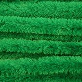 10x Groen chenille draad 14 mm x 50 cm - Buigbaar draad - Pluche chenillegaren/chenilledraden - Hobbymateriaal om mee te knutselen